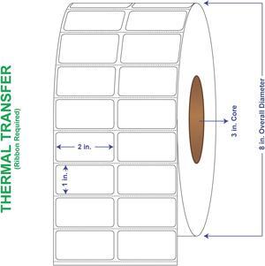 2" x 1" General Use Labels, w/ Perf Thermal Transfer Labels, Perforated, 11000 per roll (4 Rolls per Carton) 2" x 1" General Use Labels, w/ Perf Thermal Transfer Labels, Perforated, 11000 per roll (4 Rolls per Carton)