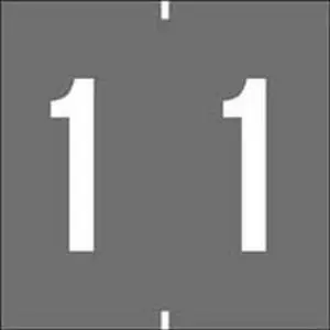 Ames Compatible Numeric "1" Labels, Polylaminated Stock, 1-7/8" X 1-7/8" Individual Numbers - Roll of 500