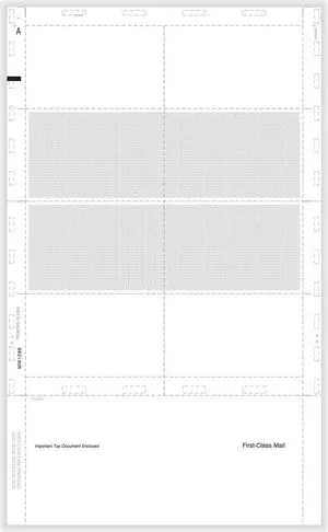 TFP 14" Blank W-2 Employees 4-Up Horizontal Blank with Backer Instructions B,C,2, 2 EZ-Fold Simplex - Pack of 500 TFP 14" Blank W-2 Employees 4-Up Horizontal Blank with Backer Instructions B,C,2, 2 EZ-Fold Simplex - Pack of 500