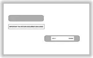 Double Window Envelope for 4-Up Horizontal W-2 (5216) (175 Envelopes/Box)