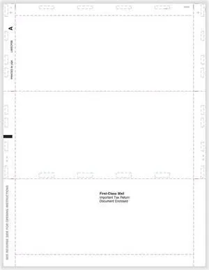 1099 MISC Miscellaneous Blank Face/Backer 11" Z Fold (500 Forms/Ctn)