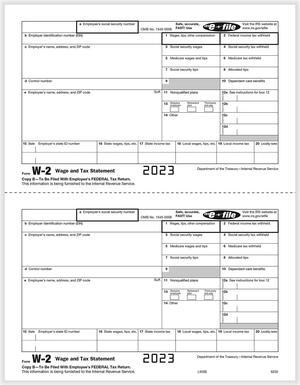 TFP W-2 Employees IRS Federal Copy B- Pack of 100