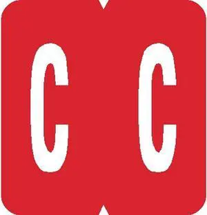GBS Compatible "C" Labels, Laminated Stock, 1-5/16" X 1-1/4" Individual Letters - Rolls of 550