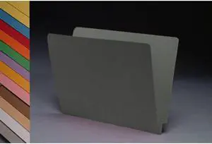 14pt Gray Folders, Full Cut 2-Ply END TAB, Letter Size (Box of 50)