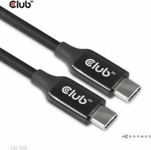 Club3D USB-C 3.2 Gen2 to USB-C Active Bi-directional Cable 8K60Hz Male/Male 5m/16.4ft Black Adapters