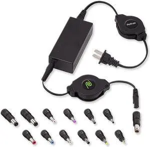 Retrak Retractable Universal Ultrabook Notebook Netbook Wall Charger Black Wall Chargers