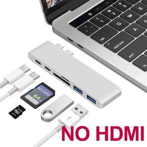 USB Type C HUB to HDMI 4k USB-C Adapter with SD/Micro SD Card Reader, USB 3.0 ports Power Port Combo for MacBook Pro