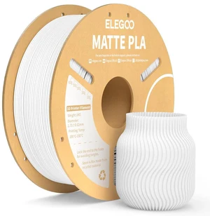 Elegoo PLA Matte Filament, 1.75mm, 1kg, Matte White Elegoo PLA Matte Filament, 1.75mm, 1kg, Matte White