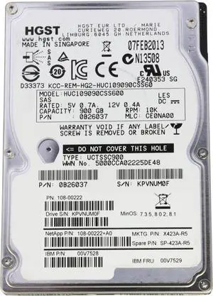 HGST Ultrastar C10K900 HUC109090CSS600 (0B26014) 900GB 10000 RPM 64MB Cache SAS 6Gb/s 2.5" Internal Enterprise Hard Drive Bare Drive