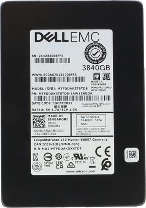 Dell 400-BDQE 3.84TB 2.5" Read Intensive SATA Cabled SSD Kit, S4510 PHR0P - OEM