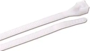 Standard Cable Ties with Doublelock, 75 Lb Tensile Strength, 8 In, Natural, 1,000/Bag