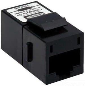 HUBBELL PREMISE WIRING SFC5EBK AV Connector,5E,Black