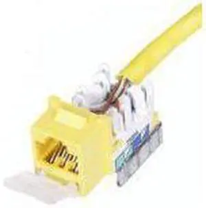 HUBBELL WIRING HXJ6Y25 C6 JACK YELLOW 25 PACK