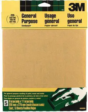 3m 9in. X 11in. Extra Fine Paint, Wood, Metal Sandpaper Sheets 9000NA