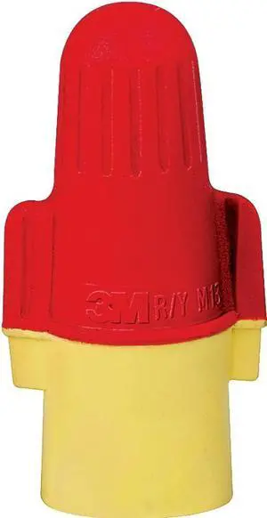 3m Twist On Wire Connector,18-8 AWG,PK100  R/Y+BOX