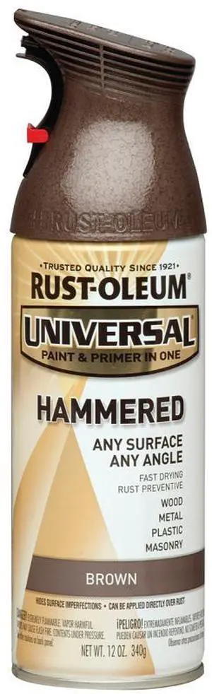 RUST-OLEUM 245218 Hammered Spray Paint, Brown, Hammered, 12 oz.