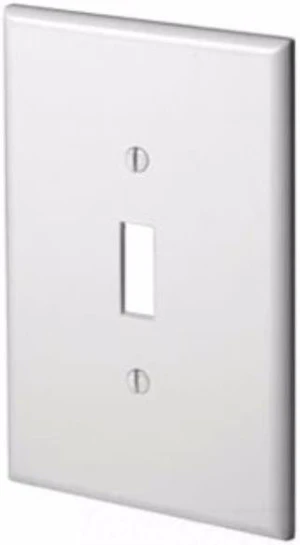 White Oversized 1-Gang Toggle Device Switch Wallplate Leviton 001-88101-W White Oversized 1-Gang Toggle Device Switch Wallplate Leviton 001-88101-W