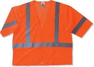 ERGODYNE 22015 GLOWEAR 8310HL CLASS 3 ECONOMY VEST ORANGE L/XL