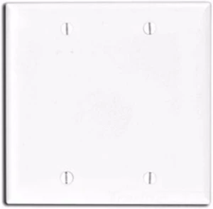 Leviton 80725-W 2-Gang No Device Blank Wallplate, Box Mounted, White Leviton 80725-W 2-Gang No Device Blank Wallplate, Box Mounted, White