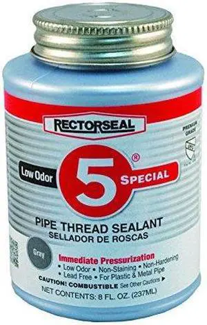 Rectorseal Paste Pipe Thread Sealant,  40° to 125°F Temp. Range,  Gray,  8 oz.
