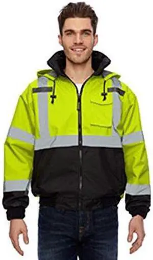 OCCUNOMIX LUX-ETJBJR-BY2X Men's Jacket, 100% Polyester, Yellow, 2XL