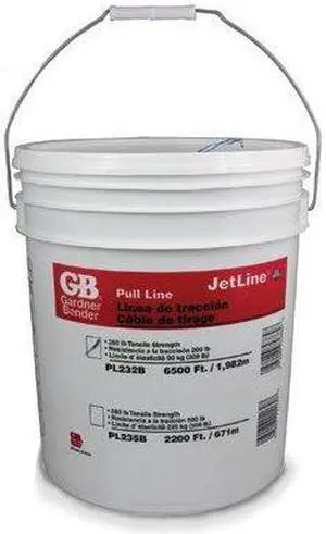 GARDNER BENDER PL232B Fishing Line,Poly,210 lb,6500 ft,Blu,Bkt