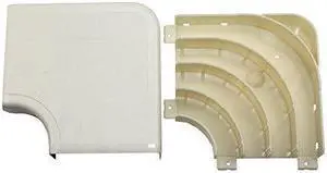 Wiremold 5411FO 2" Radiused Full Capacity Fiber Ready Flat Elbow Connector, Ivory, 7-25/32" L