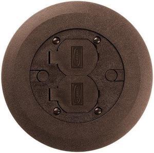 Hubbell Wiring Systems PFBCBRA Thermoplastic ABS Round Floor Box Non-Metallic Combo Cover/Flange, 6-1/4" Diameter, Brown