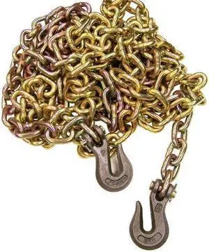 Grade 70 Transport Chains, 5/16 In, 4,700 Lb Limit, Yellow Dichromate