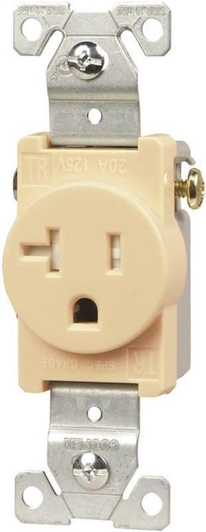 Receptacle Sngl 125V 20A 2P COOPER WIRING Gfci Receptacles and Switches Ivory
