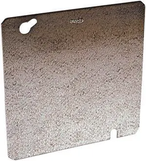 RACO 832SP Box Cover, Square Box Type, 2 Gang, Galvanized Zinc, Blank Cover Type