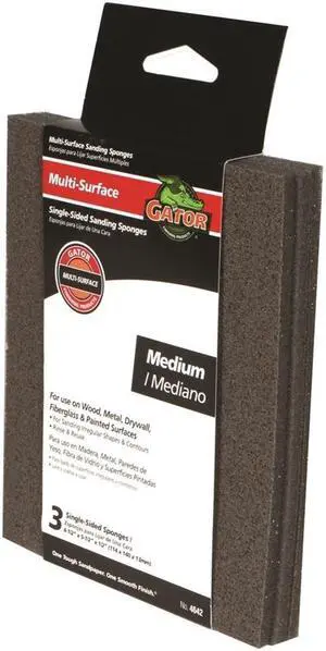 4.5X5.5 Med Sanding Sponge3Pk ALI INDUSTRIES Sanding Sponges 4642 082354046422