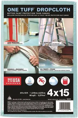 TRIMACO 90099 Extra Heavy Duty, Leakproof/Slip Resistant Drop Cloth,