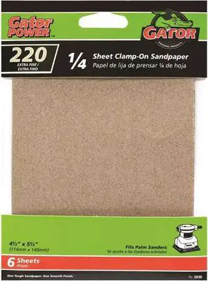 Sht Sndg Pwr 5-1/2In 4-1/2In ALI INDUSTRIES Sanding Sheets - Clip On 5030
