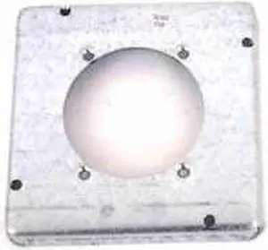 RACO 888 Electrical Box Cover, Square Box Type, 2 Gangs, Galvanized Steel,