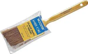 WOOSTER 1233-1 1/2 1-1/2" Angle Sash Paint Brush, Brown China Bristle, Plastic
