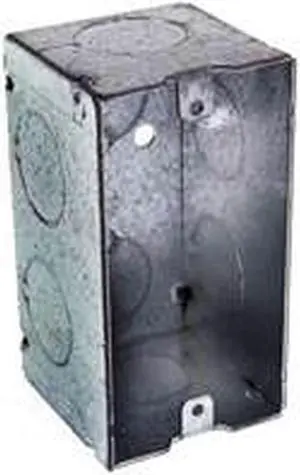 RACO 674 Electrical Box, 16.5 cu in, Handy Box Type, 1 Gang, Galvanized Zinc