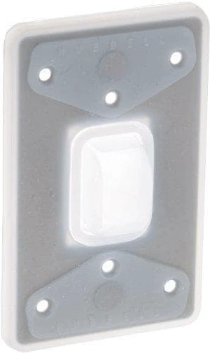 Weatherproof Wall Plate, Gray, Number of Gangs 1, Weather Resistant Yes Weatherproof Wall Plate, Gray, Number of Gangs 1, Weather Resistant Yes