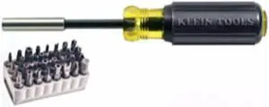 Klein Tools 32510 Magnetic Screwdriver with 32-Piece Tamperproof Bit Set