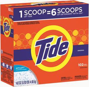 Tide Ultra Concentrated Laundry Detergent, 8 lb, Box, White, Powder, Solid, Original
