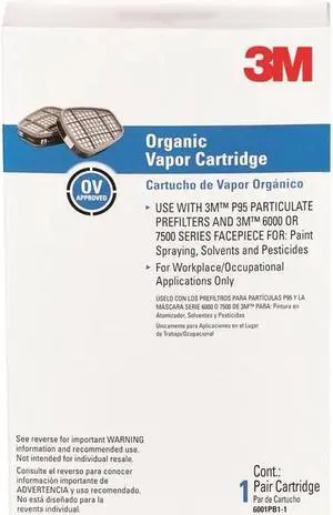 3M TEKK Protection 6001PB1-1/R6001 Respirator Cartridge