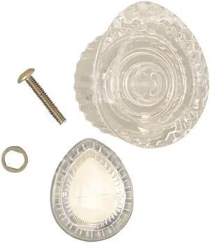 White/Chrome Inset Clear Faucet Handle Moen Inc 100710 026508059524