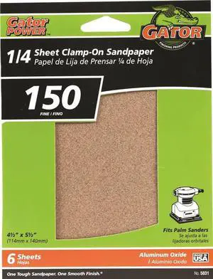 Sht Sndg Pwr 5-1/2In 4-1/2In ALI INDUSTRIES Sanding Sheets - Clip On 5031