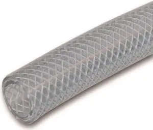 Abbott Rubber 5/8 In. x 3/8 In. x 100 Ft. Clear T12 Braided PVC Tubing, Bulk Box