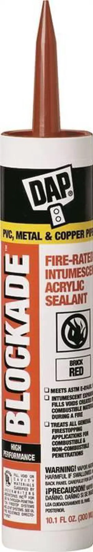 DAP 18858 High Performance Intumescent Acrylic Sealant, 10.1 oz, Cartridge,