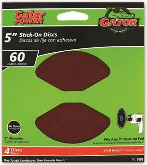 Dsk Sndg 5In 60Grt A/O Rsn Psa ALI INDUSTRIES Sanding Discs - Adhesive Back 3002