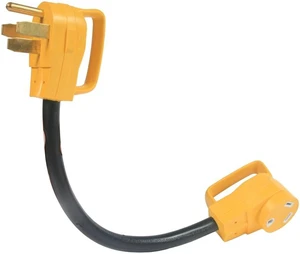 CAMCO 55173 Dogbone Power Grip Adapter 30 A Female 50 A Male 125 V Male Female CAMCO 55173 Dogbone Power Grip Adapter 30 A Female 50 A Male 125 V Male Female