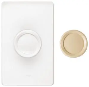 Lutron White/Ivory 600W Single-Pole Rotary Dimmer Switch D-600PH-DK