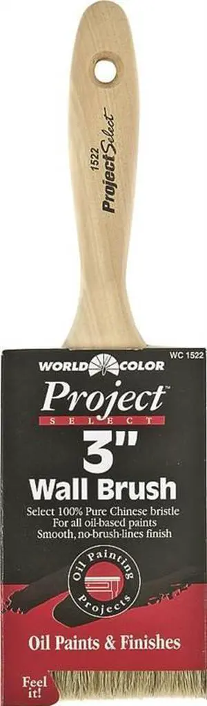 Linzer 1522-3 White Chinese Varnish/Wall Brush, 3"