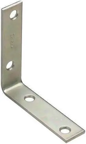 National Catalog V115 3 In. x 3/4 In. Zinc Steel Corner Brace (4-Count) N113456